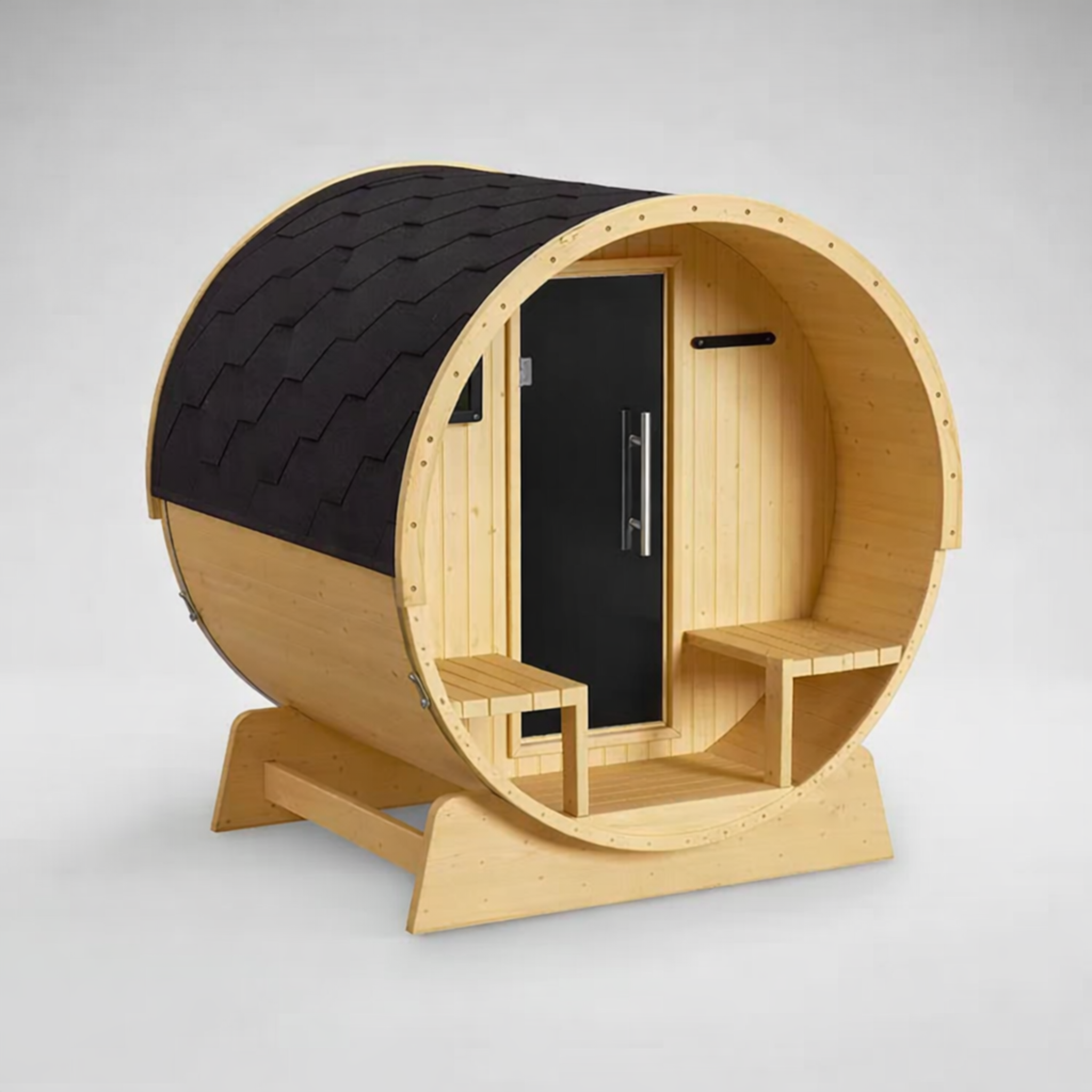 3–5 Person Finland Pine Barrel Sauna – 4.5 kW Heater