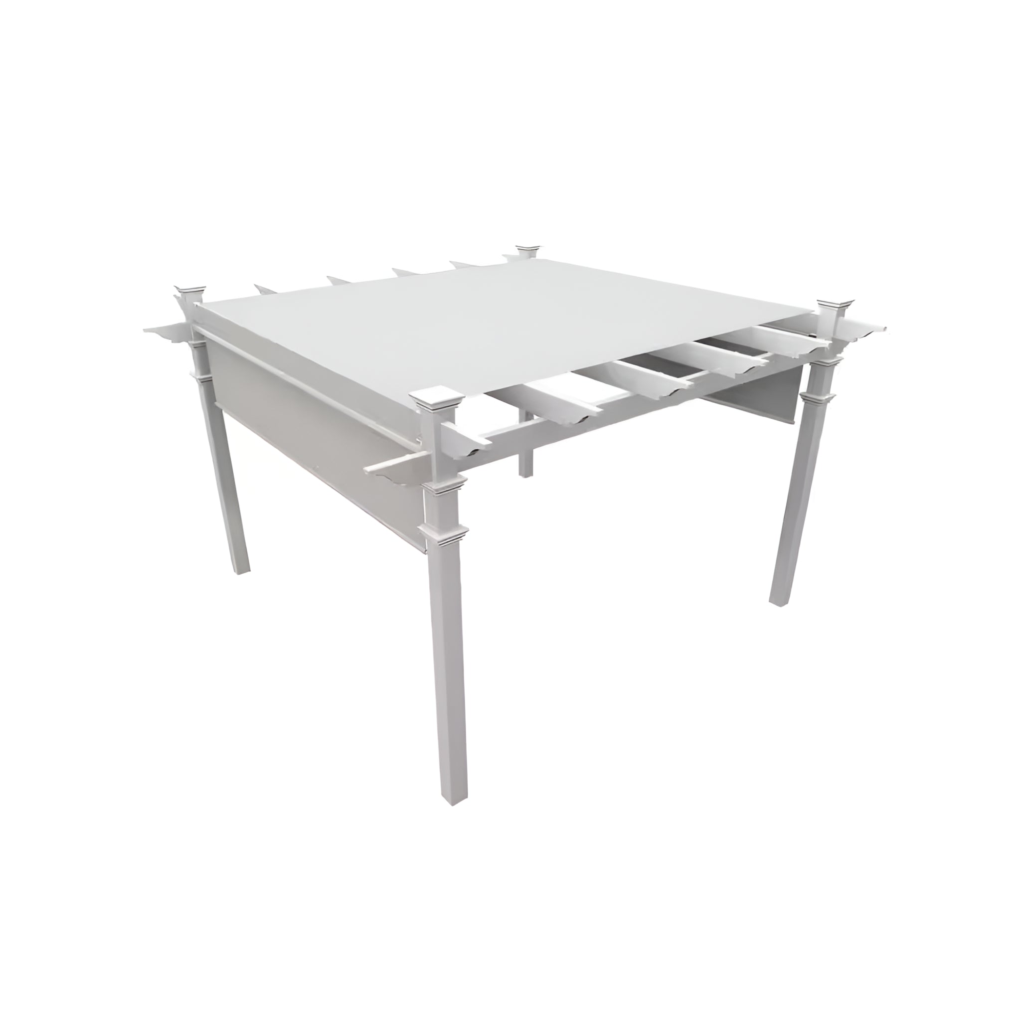 144” x 144” Vinyl Monterey Pergola – White