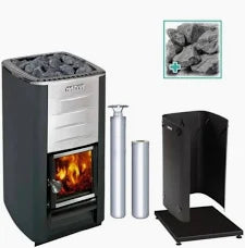 Harvia M3 Wood Burning Heater & Chimney Kit