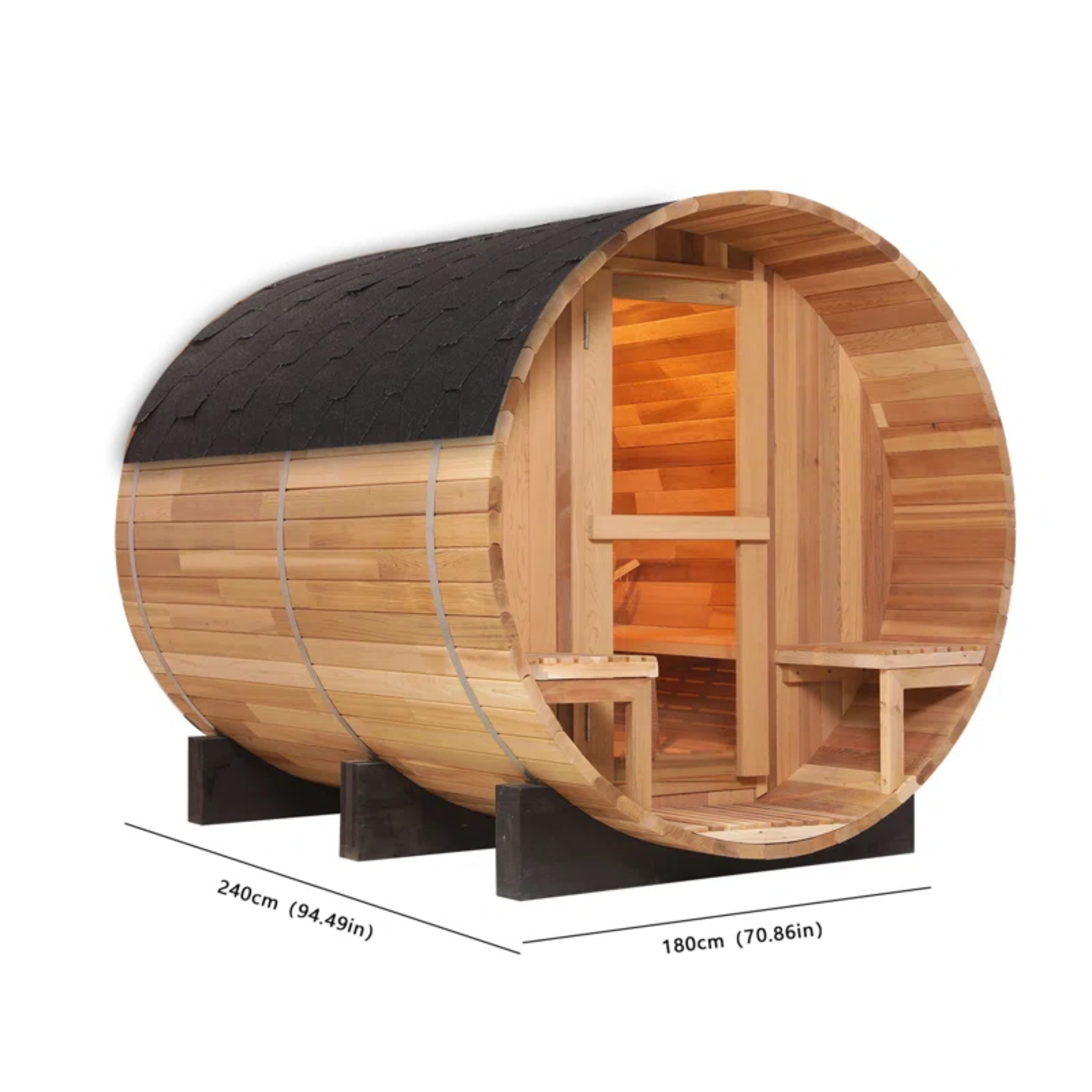 6-Person Cedar Barrel Steam Sauna