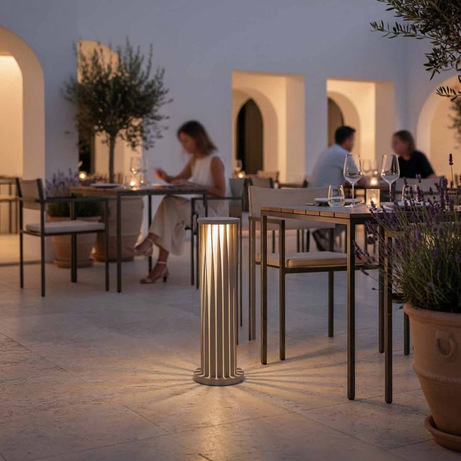Helira Stainless Steel Solar LED Garden Lamp